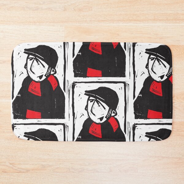 Item preview, Classic Football Fan Illustration | Retro Terrace Supporter | Black & Red Scarf - Lino designed and sold by GWARTGB.