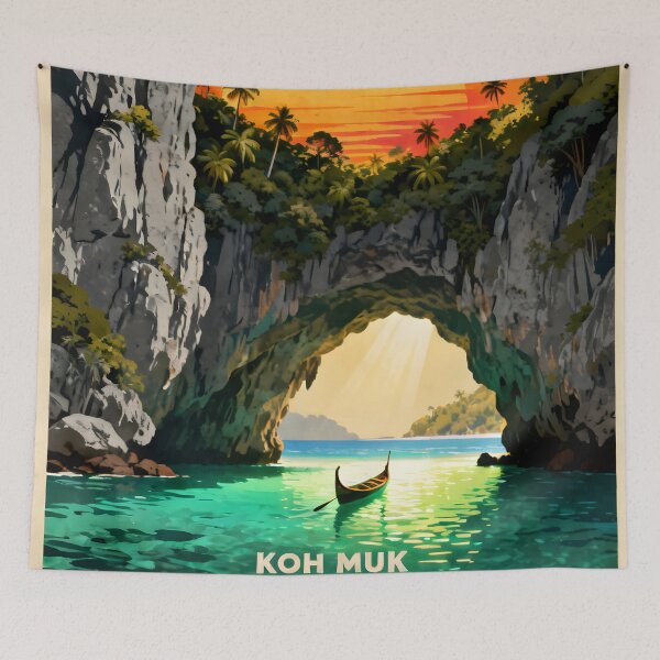 Item preview, Emerald Cave - Thailand Retro Sunset Collection designed and sold by Spirit of Siam.