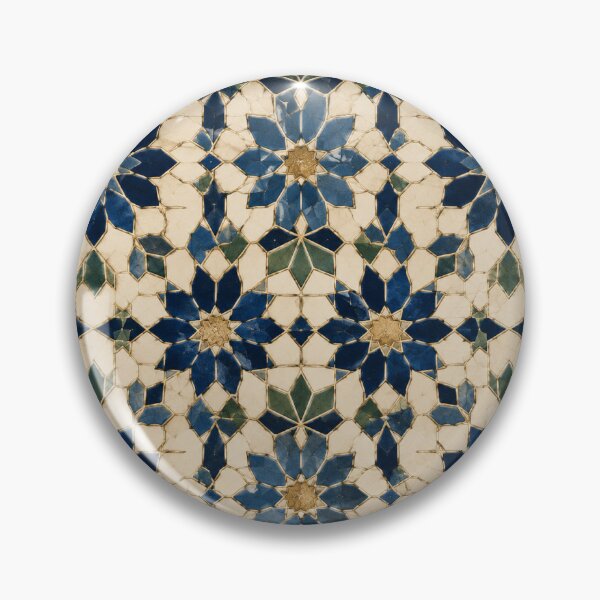 Item preview, Elegant Moroccan Blue Geometric Tile Pattern designed and sold by PatternFranzy.