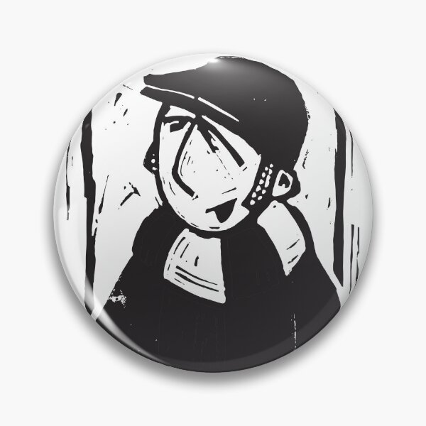 Item preview, Classic Football Fan Illustration | Retro Terrace Supporter | Black & Whjite Scarf - Lino designed and sold by GWARTGB.