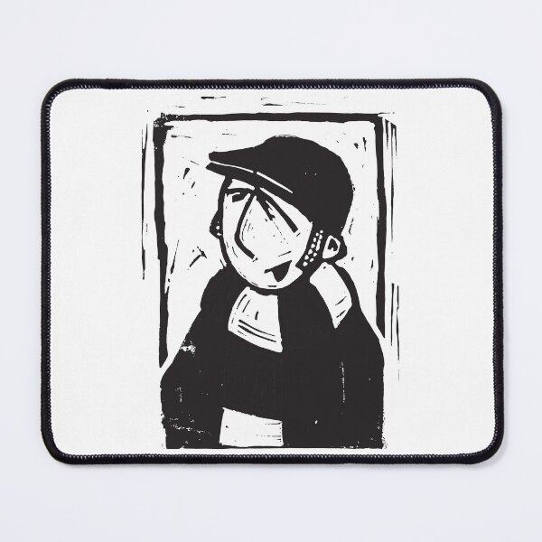 Item preview, Classic Football Fan Illustration | Retro Terrace Supporter | Black & Whjite Scarf - Lino designed and sold by GWARTGB.
