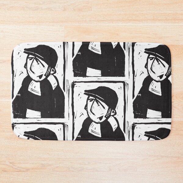Item preview, Classic Football Fan Illustration | Retro Terrace Supporter | Black & Whjite Scarf - Lino designed and sold by GWARTGB.