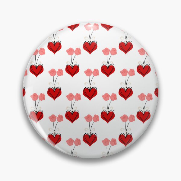 Item preview, Cute Red Heart and Pink Flower Seamless Pattern designed and sold by Rehnair.