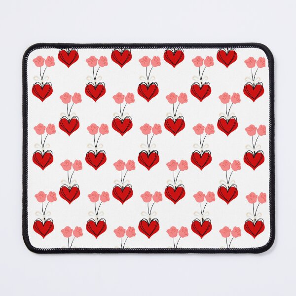 Item preview, Cute Red Heart and Pink Flower Seamless Pattern designed and sold by Rehnair.