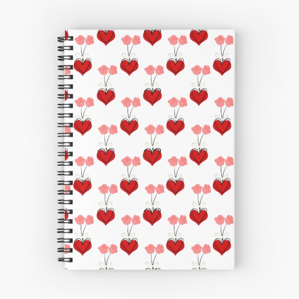 Item preview, Cute Red Heart and Pink Flower Seamless Pattern designed and sold by Rehnair.