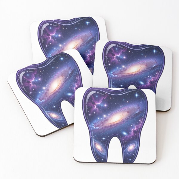 Item preview, Cosmic Galaxy Tooth - Space Nebula Dental Sticker designed and sold by Barkashow.
