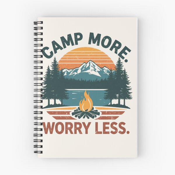 Item preview, Camp More Worry Less Vintage Camping T-Shirt | Retro Mountain Campfire Outdoor Adventure Graphic designed and sold by Digital_products_0111.