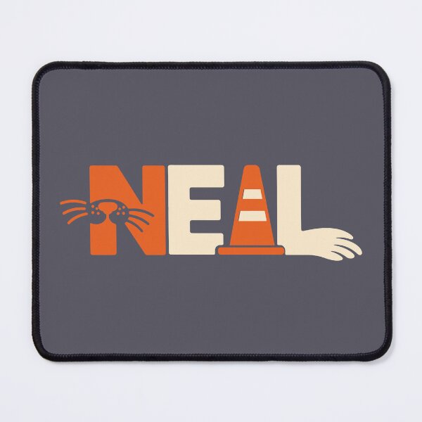 Item preview, Neil the Seal Minimalist Typography Graphic with Orange Cone designed and sold by AbderraimArt.
