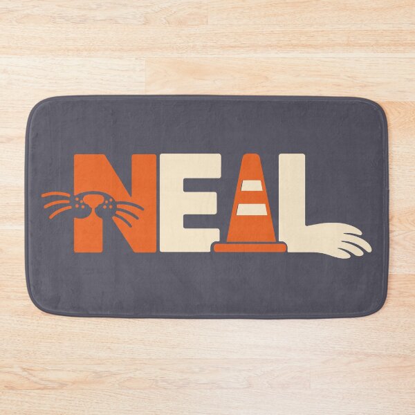 Item preview, Neil the Seal Minimalist Typography Graphic with Orange Cone designed and sold by AbderraimArt.