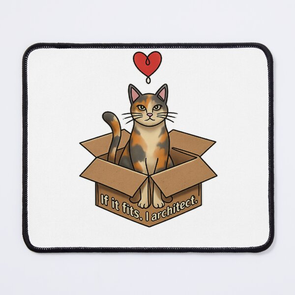 Item preview, If It Fits I Architect Funny Calico Cat Box designed and sold by Andreza NativeHue Oficial.