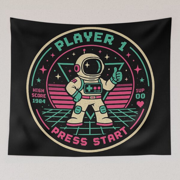Item preview, Astronaut Player 1 High Score Arcade - Retro Gaming designed and sold by irfanshikh.