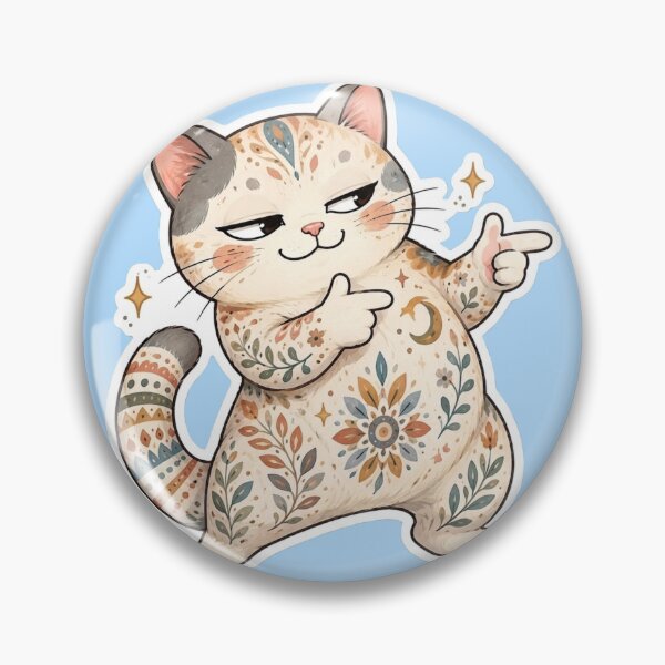 Item preview, Cute Cat Finger Guns Meme designed and sold by Iampoji.