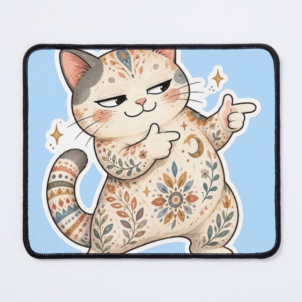 Item preview, Cute Cat Finger Guns Meme designed and sold by Iampoji.