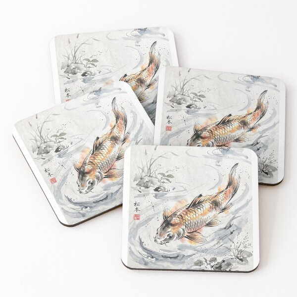 Item preview, Koi fish swimming designed and sold by VictoriaaStore.