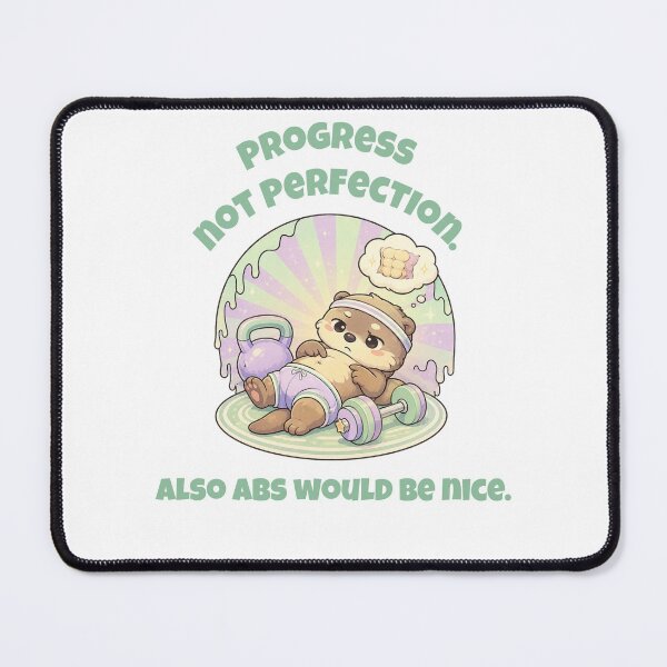 Item preview, Cute Otter Dreaming Of Abs At Gym designed and sold by CrtclMess.