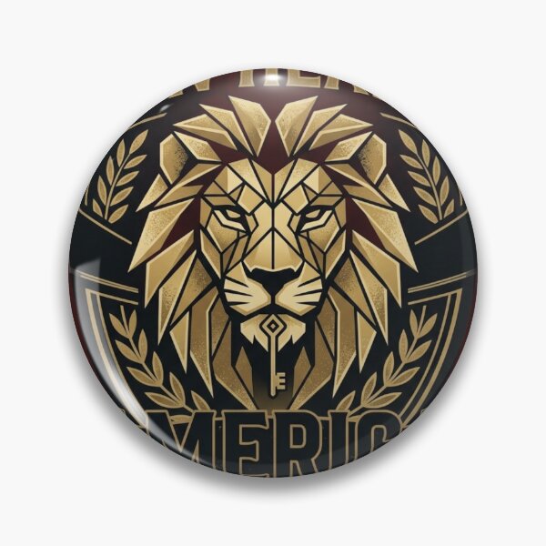 Item preview, Geometric Gold Lion Shield designed and sold by Sarvionstudio.