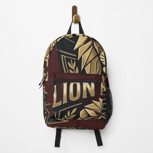 Item preview, Geometric Gold Lion Shield designed and sold by Sarvionstudio.