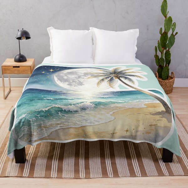 Item preview, Serenity Under the Moon Over Ocean Waves designed and sold by MaryFiremoonArt.