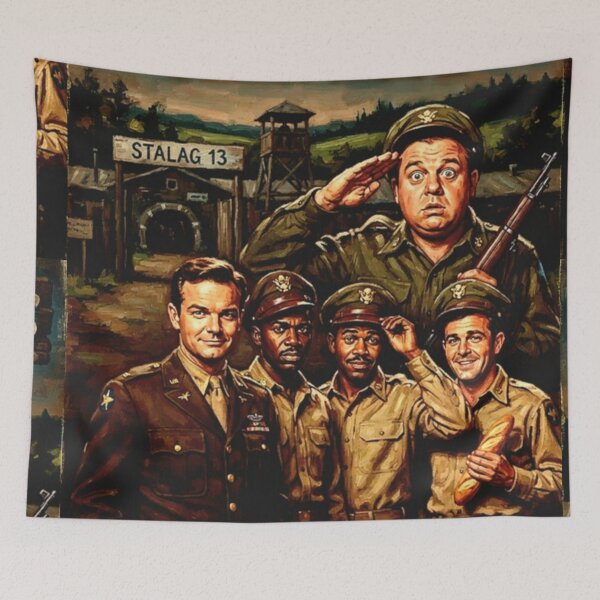 Item preview, Hogan's Heroes Retro Military Sitcom Stalag 13 Operation Tribute Art TV Show Poster designed and sold by Art's Diner.