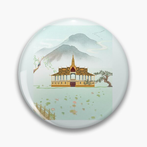 Item preview, Traditional Asian Palace Landscape Ink Painting Aesthetic designed and sold by Rehnair.