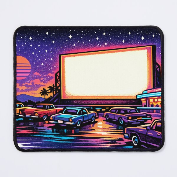 Item preview, Retro Drive-In Movie Theater Neon Cars - Vaporwave designed and sold by irfanshikh.