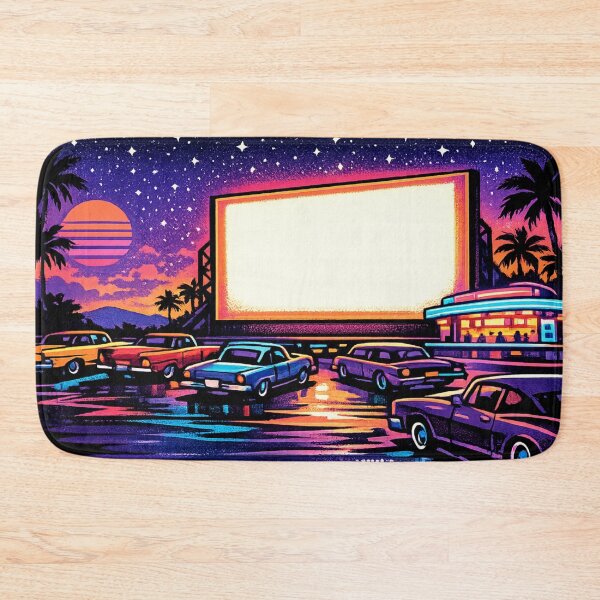 Item preview, Retro Drive-In Movie Theater Neon Cars - Vaporwave designed and sold by irfanshikh.