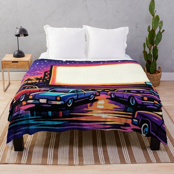 Item preview, Retro Drive-In Movie Theater Neon Cars - Vaporwave designed and sold by irfanshikh.