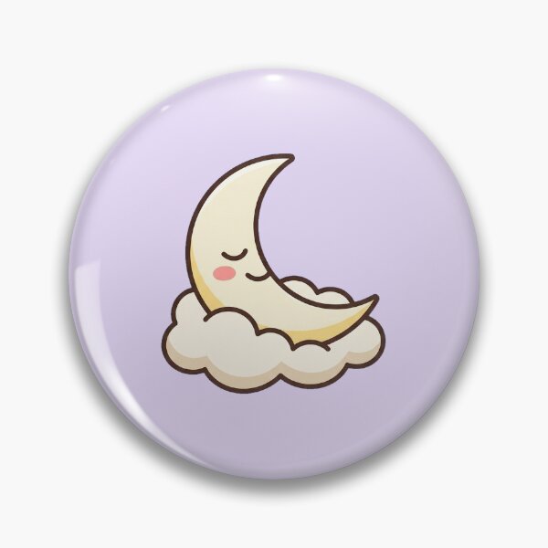 Item preview, Kawaii Sleepy Crescent Moon on Cloud designed and sold by Castiora.