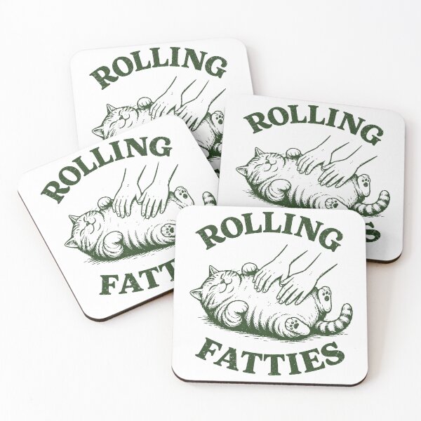 Artikelvorschau, Rolling Fatties Cat – Lustiges Vintage Katzen Design entworfen und verkauft von Mavriboy.