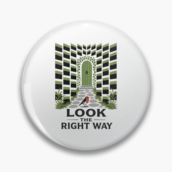Item preview, The Secret Garden Look The Right Way Geometric Perspective Op Art designed and sold by Fenay Designs.