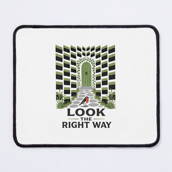 Item preview, The Secret Garden Look The Right Way Geometric Perspective Op Art designed and sold by Fenay Designs.
