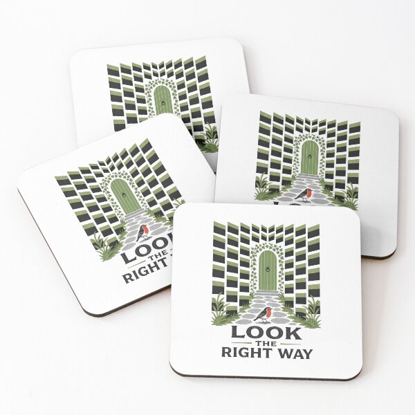 Item preview, The Secret Garden Look The Right Way Geometric Perspective Op Art designed and sold by Fenay Designs.
