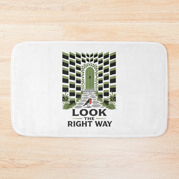 Item preview, The Secret Garden Look The Right Way Geometric Perspective Op Art designed and sold by Fenay Designs.