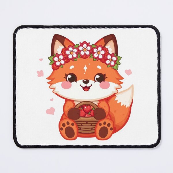 Item preview, Cute Fox with Cherries | Kawaii Forest Animal Sticker designed and sold by Stylestickers55.