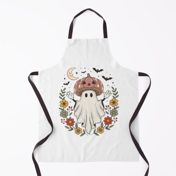 Item preview, Mushroom Ghost Halloween Retro Cute Fall Cottagecore designed and sold by Steele-Art.