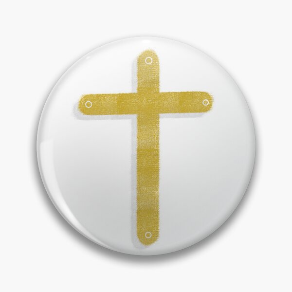 Item preview, Hand-Drawn Christian Cross | Textured Mustard Gold Faith Art designed and sold by wesluc.