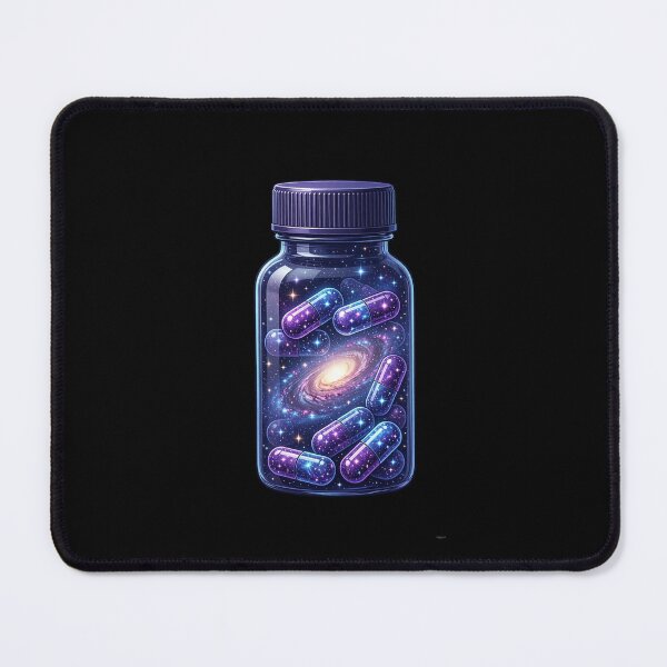 Item preview, Cosmic Galaxy Pills - Space Nebula Pharmacy Bottle Sticker designed and sold by Barkashow.