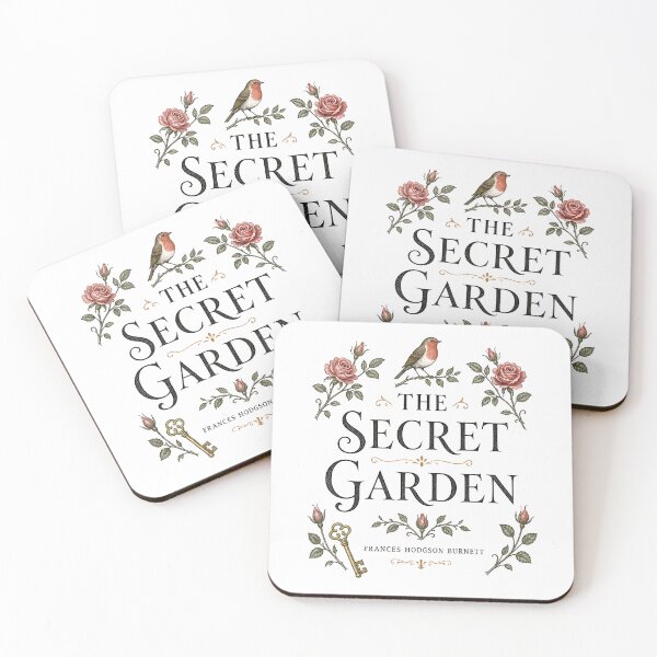 Item preview, The Secret Garden Frances Hodgson Burnett Vintage Key Rose Robin designed and sold by Fenay Designs.