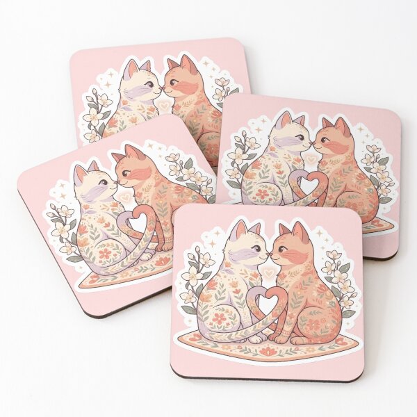 Item preview, Cute Cat Couple designed and sold by Iampoji.