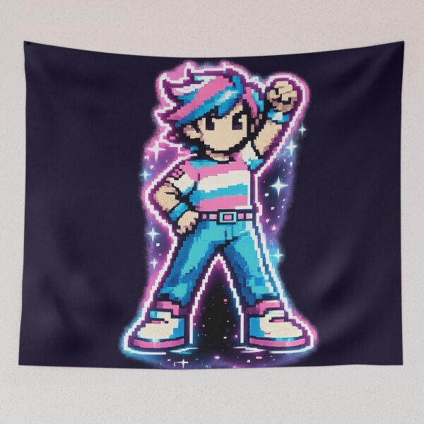 Item preview, Pixel Art Retro 80s Hero Character - Vintage Gaming designed and sold by irfanshikh.