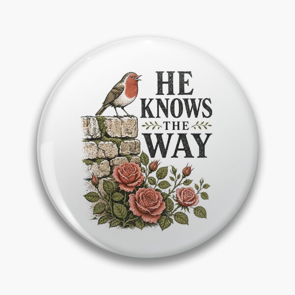 Item preview, He Knows The Way The Secret Garden Robin Stone Wall Roses designed and sold by Fenay Designs.