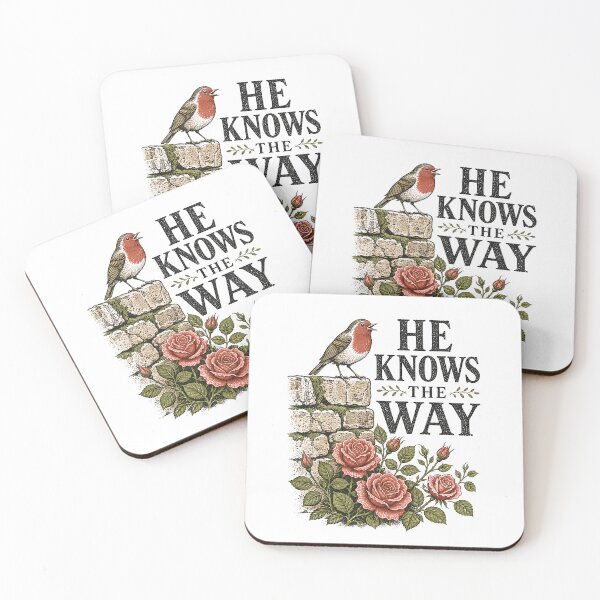 Item preview, He Knows The Way The Secret Garden Robin Stone Wall Roses designed and sold by Fenay Designs.