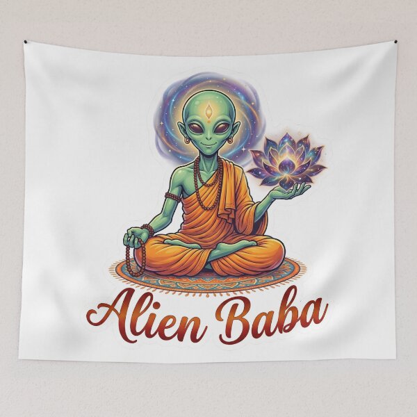 Item preview, Space Swami Alien Baba Sticker designed and sold by krazzyremo.