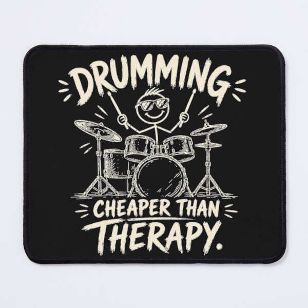 Item preview, Drumming Cheaper Than Therapy designed and sold by Evelashop.