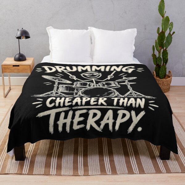 Item preview, Drumming Cheaper Than Therapy designed and sold by Evelashop.