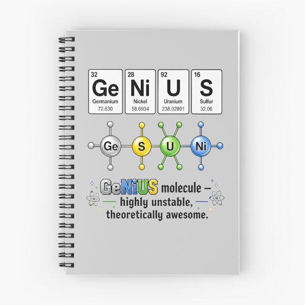 Aperçu de l'œuvre T-shirt GeNiUS Nerd Elemental Nerd créée et vendue par digital-savant.