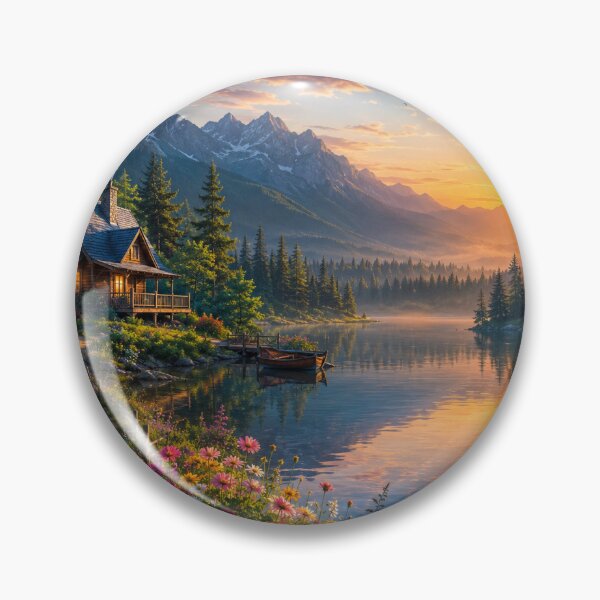 Item preview, "Serenity by the Lake: A Dawn Escape" designed and sold by Nileshgupta12.