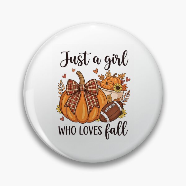 Item preview, Just A Girl Who Loves Fall Pumpkin Football  designed and sold by Steele-Art.