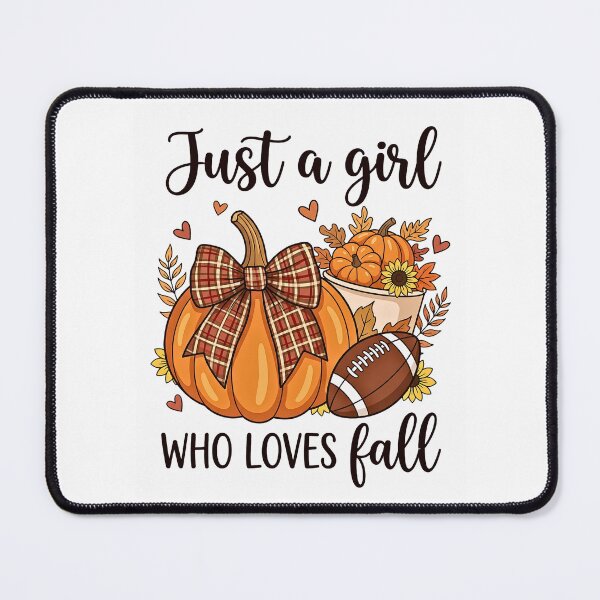 Item preview, Just A Girl Who Loves Fall Pumpkin Football designed and sold by Steele-Art.