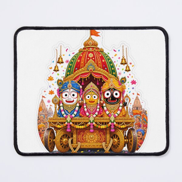 Item preview, Jagannath Rath Yatra Festival Sticker | Lord Jagannath Chariot | Hindu Festival Die-Cut Vinyl Sticker designed and sold by BhaktiVerse.